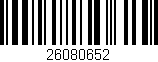 Código de barras (EAN, GTIN, SKU, ISBN): '26080652'