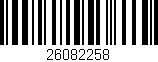 Código de barras (EAN, GTIN, SKU, ISBN): '26082258'
