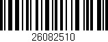 Código de barras (EAN, GTIN, SKU, ISBN): '26082510'