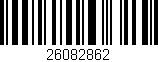 Código de barras (EAN, GTIN, SKU, ISBN): '26082862'