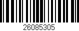 Código de barras (EAN, GTIN, SKU, ISBN): '26085305'