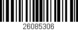 Código de barras (EAN, GTIN, SKU, ISBN): '26085306'