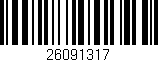 Código de barras (EAN, GTIN, SKU, ISBN): '26091317'