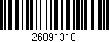 Código de barras (EAN, GTIN, SKU, ISBN): '26091318'