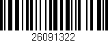 Código de barras (EAN, GTIN, SKU, ISBN): '26091322'