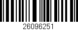 Código de barras (EAN, GTIN, SKU, ISBN): '26096251'