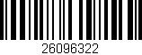 Código de barras (EAN, GTIN, SKU, ISBN): '26096322'