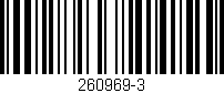 Código de barras (EAN, GTIN, SKU, ISBN): '260969-3'