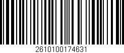 Código de barras (EAN, GTIN, SKU, ISBN): '2610100174631'