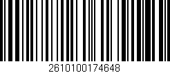 Código de barras (EAN, GTIN, SKU, ISBN): '2610100174648'