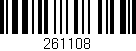 Código de barras (EAN, GTIN, SKU, ISBN): '261108'