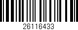 Código de barras (EAN, GTIN, SKU, ISBN): '26116433'