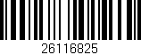 Código de barras (EAN, GTIN, SKU, ISBN): '26116825'