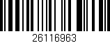 Código de barras (EAN, GTIN, SKU, ISBN): '26116963'