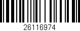 Código de barras (EAN, GTIN, SKU, ISBN): '26116974'