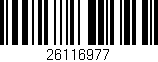 Código de barras (EAN, GTIN, SKU, ISBN): '26116977'