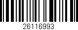 Código de barras (EAN, GTIN, SKU, ISBN): '26116993'