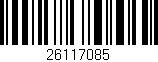 Código de barras (EAN, GTIN, SKU, ISBN): '26117085'