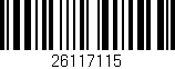 Código de barras (EAN, GTIN, SKU, ISBN): '26117115'