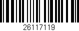 Código de barras (EAN, GTIN, SKU, ISBN): '26117119'