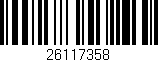 Código de barras (EAN, GTIN, SKU, ISBN): '26117358'