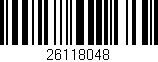 Código de barras (EAN, GTIN, SKU, ISBN): '26118048'