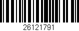 Código de barras (EAN, GTIN, SKU, ISBN): '26121791'
