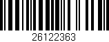 Código de barras (EAN, GTIN, SKU, ISBN): '26122363'