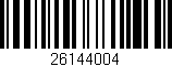 Código de barras (EAN, GTIN, SKU, ISBN): '26144004'