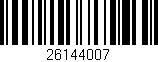 Código de barras (EAN, GTIN, SKU, ISBN): '26144007'