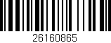 Código de barras (EAN, GTIN, SKU, ISBN): '26160865'