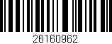 Código de barras (EAN, GTIN, SKU, ISBN): '26160962'