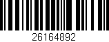 Código de barras (EAN, GTIN, SKU, ISBN): '26164892'