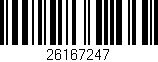 Código de barras (EAN, GTIN, SKU, ISBN): '26167247'