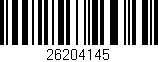 Código de barras (EAN, GTIN, SKU, ISBN): '26204145'