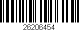 Código de barras (EAN, GTIN, SKU, ISBN): '26206454'