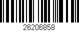 Código de barras (EAN, GTIN, SKU, ISBN): '26206858'