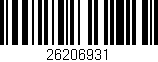 Código de barras (EAN, GTIN, SKU, ISBN): '26206931'