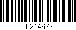 Código de barras (EAN, GTIN, SKU, ISBN): '26214673'