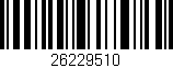 Código de barras (EAN, GTIN, SKU, ISBN): '26229510'