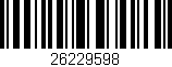 Código de barras (EAN, GTIN, SKU, ISBN): '26229598'