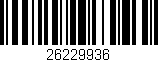 Código de barras (EAN, GTIN, SKU, ISBN): '26229936'