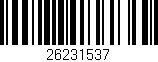 Código de barras (EAN, GTIN, SKU, ISBN): '26231537'