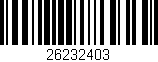 Código de barras (EAN, GTIN, SKU, ISBN): '26232403'