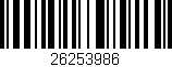 Código de barras (EAN, GTIN, SKU, ISBN): '26253986'