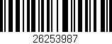 Código de barras (EAN, GTIN, SKU, ISBN): '26253987'