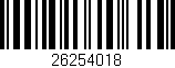 Código de barras (EAN, GTIN, SKU, ISBN): '26254018'