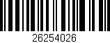 Código de barras (EAN, GTIN, SKU, ISBN): '26254026'