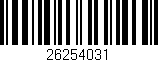 Código de barras (EAN, GTIN, SKU, ISBN): '26254031'