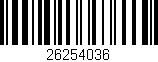 Código de barras (EAN, GTIN, SKU, ISBN): '26254036'